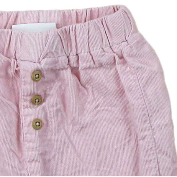 Pantalon rose pâle doublé coton - 3 mois (62)