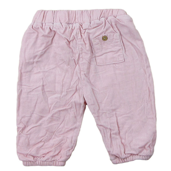 Pantalon rose pâle doublé coton - 3 mois (62)