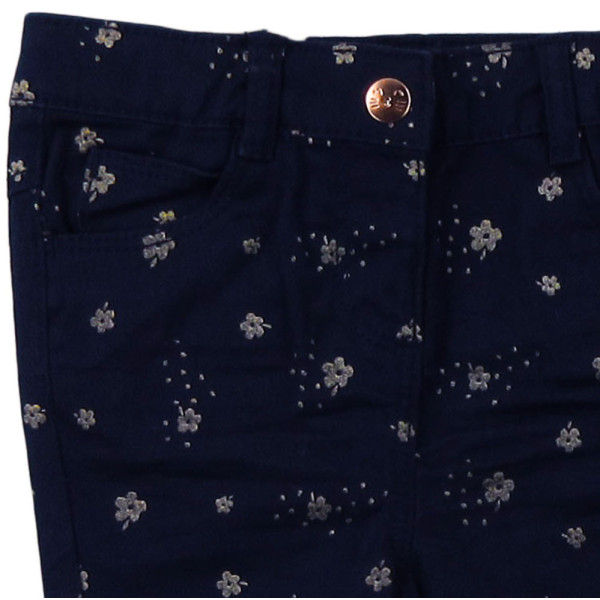 Pantalon neuf slim à fleurs - 12 mois (74)