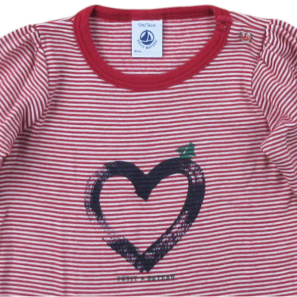 T-Shirt - PETIT BATEAU - 12 maanden (74)