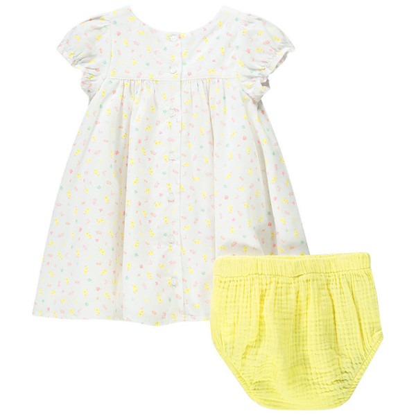 Robe + bloomer imprimé poussin - 6 mois (67)