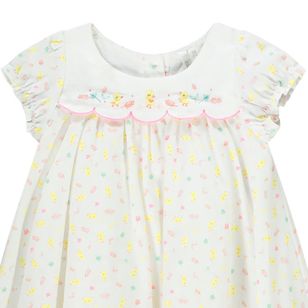 Robe + bloomer imprimé poussin - 6 mois (67)